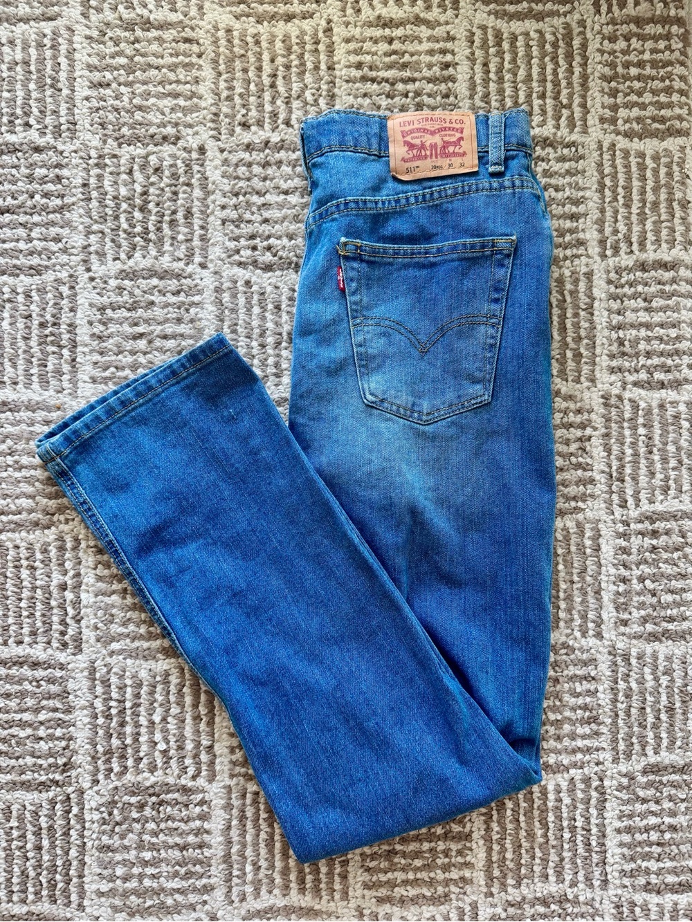 Levi's Men's 511 30/32 Cotton Denim Classic Performance Slim Fit Blue Jeans